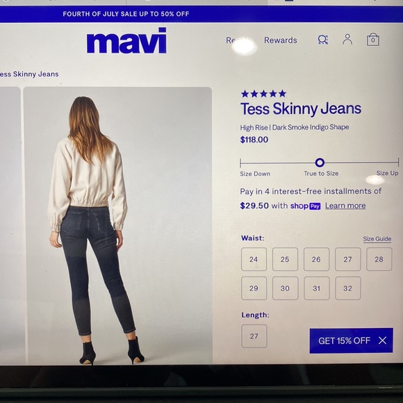 MAVI JEANS TESS HIGH RISE SKINNY - Picture 12 of 12